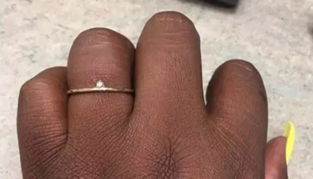 tiny engagement ring