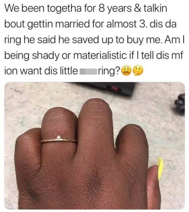 tiny engagement ring