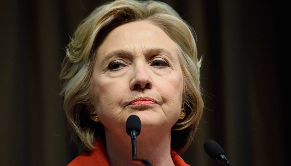 Hillary Clinton looks disgruntled