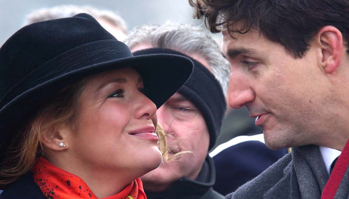 Justin Trudeau with his wife Sophie Gregoire Trudeau
