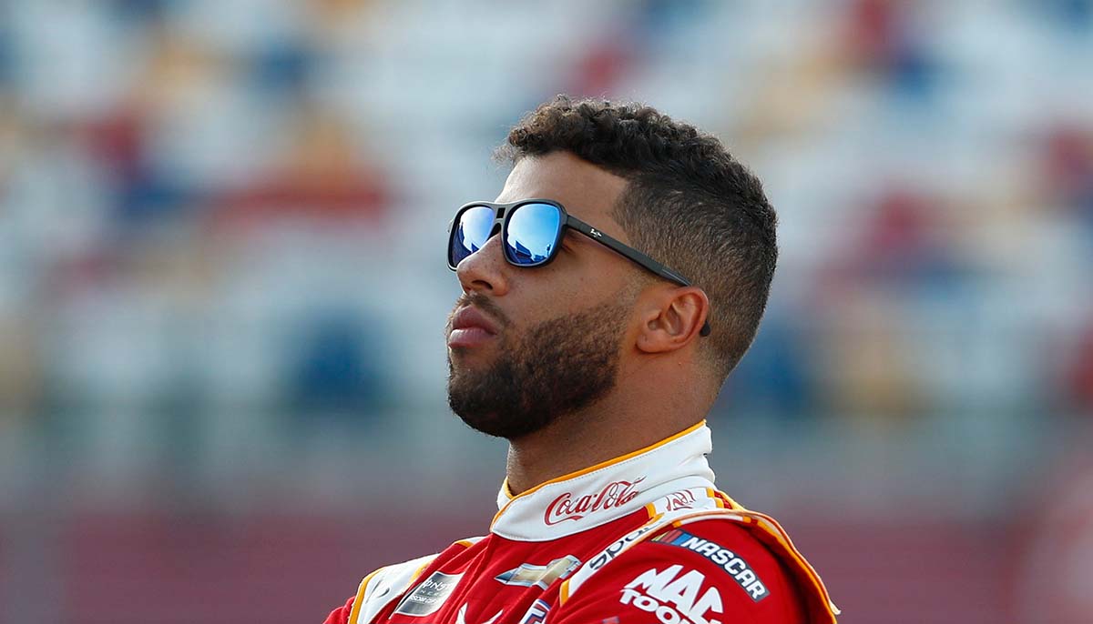  Bubba Wallace gets ready for a race in Concord North Carolina