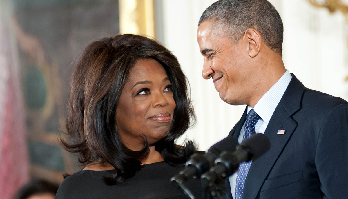 Oprah Winfrey and Barack Obama