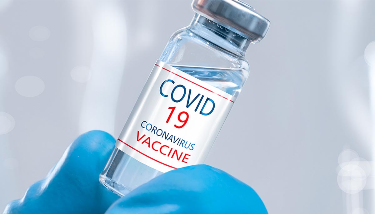 a concept of a coronavirus vaccine jar
