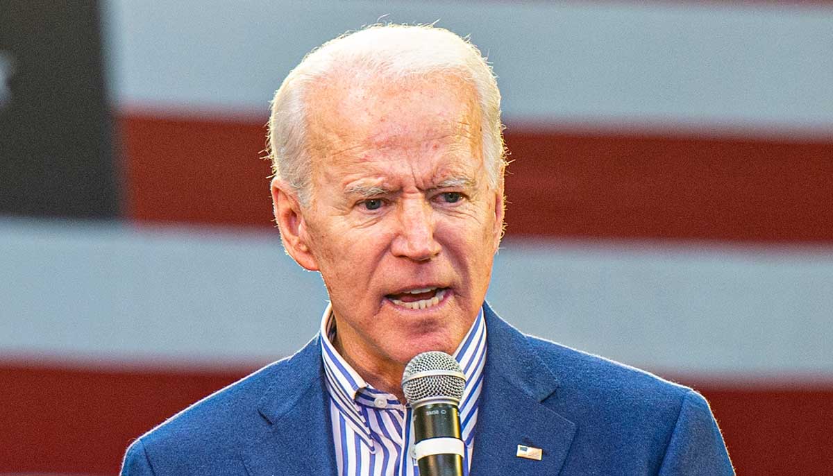 Joe Biden speaks during presidential campaign 2020