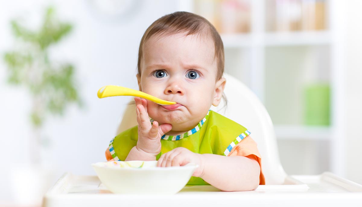This baby is appalled by the food